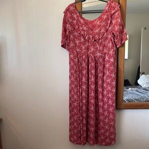 Floral Pink maxi Dress xl